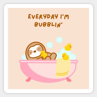 Everyday I’m Bubbling Bubble Bath Sloth Sticker